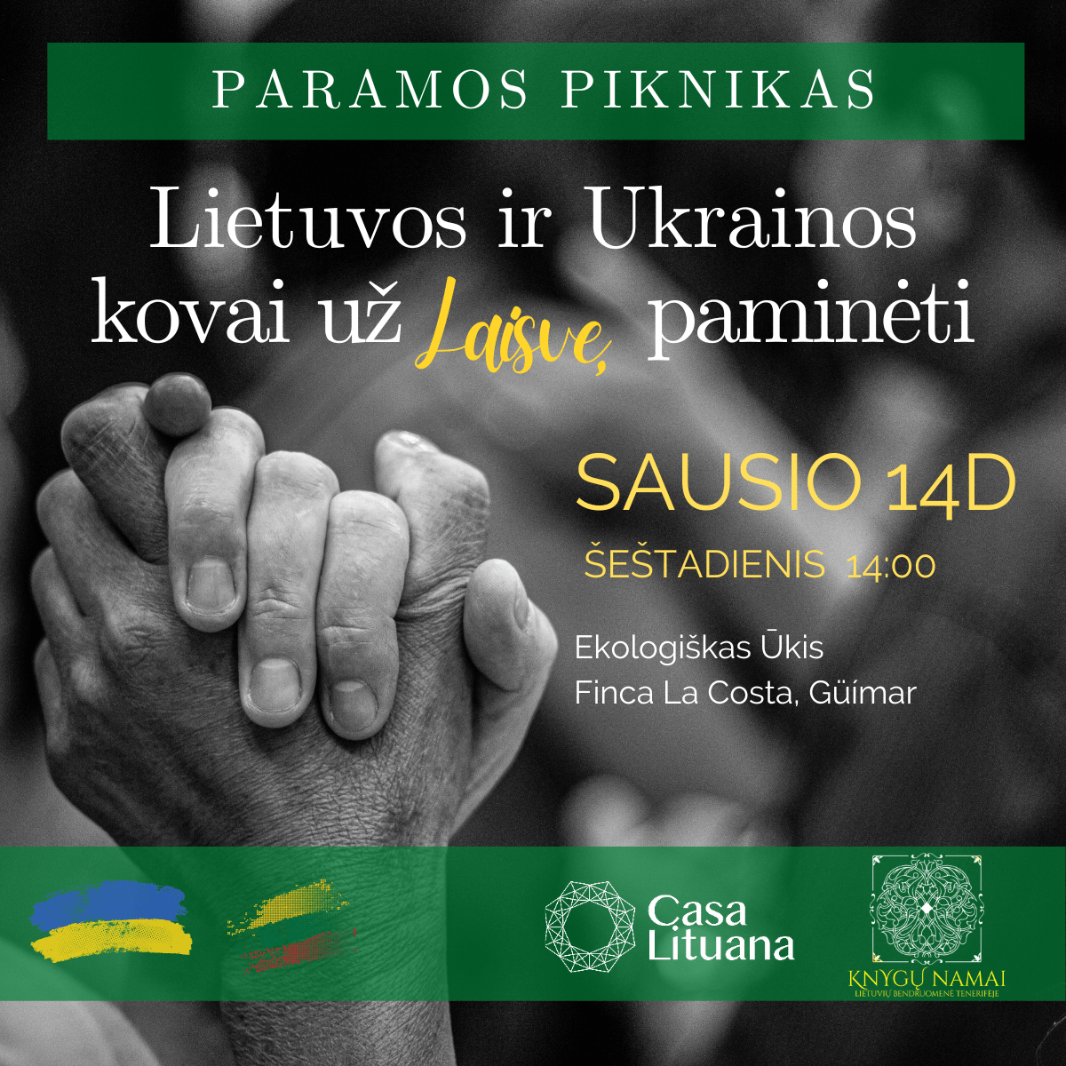 Sausio 13 Paramos Piknikas | Knygu Namai Tenerife