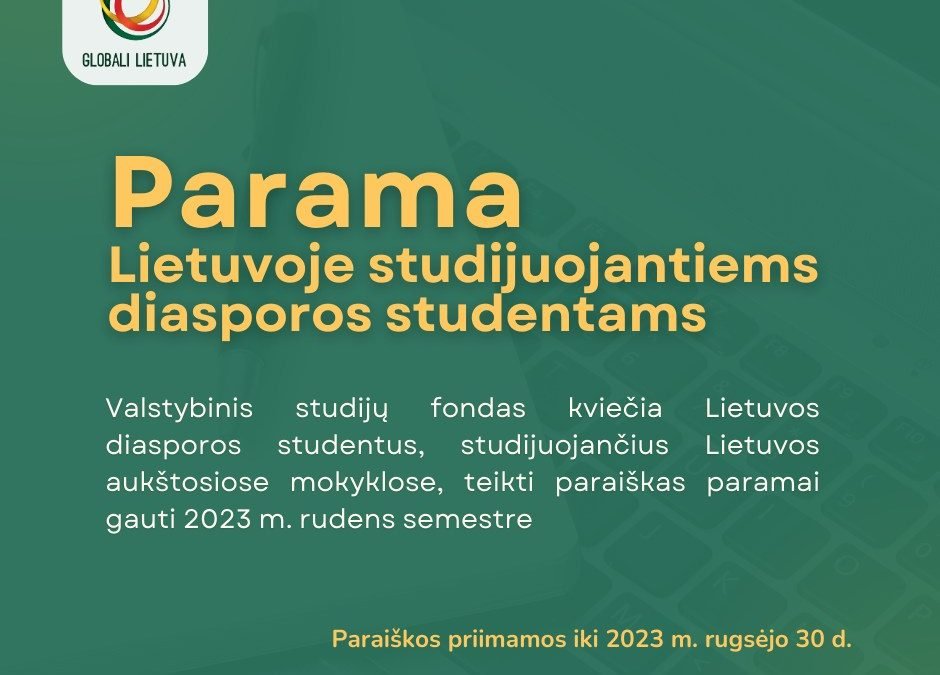 Parama Lietuvoje studijuojantiems  diasporos studentams