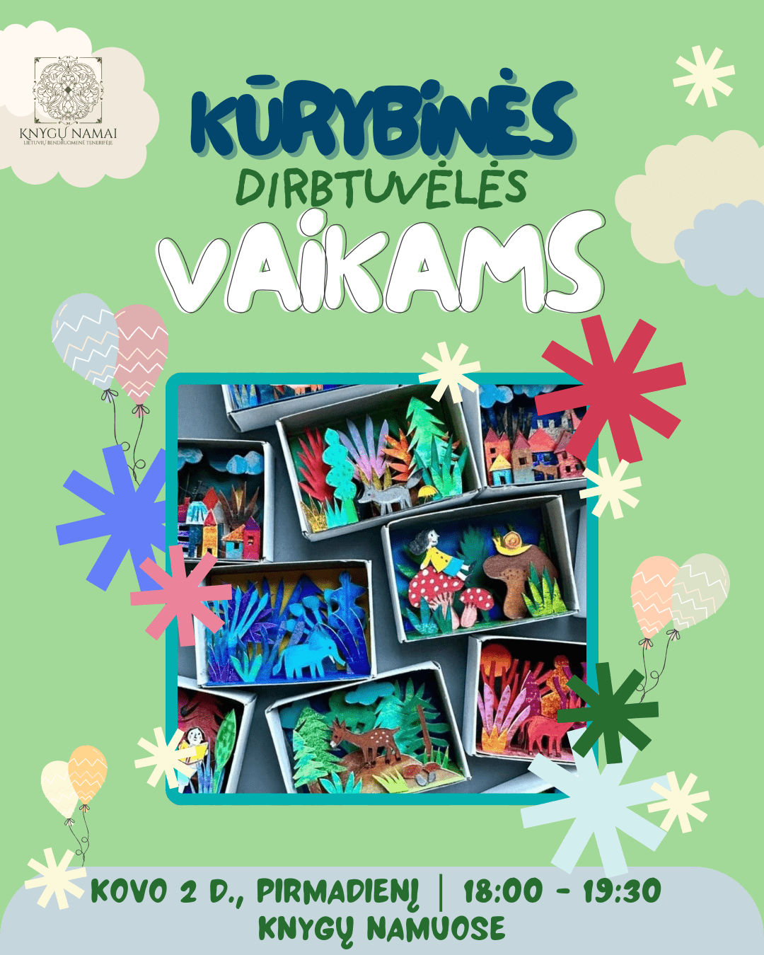 Vaikų kūrybinės dirbtuvės | "Mylimos PASAKOS paveikslas"