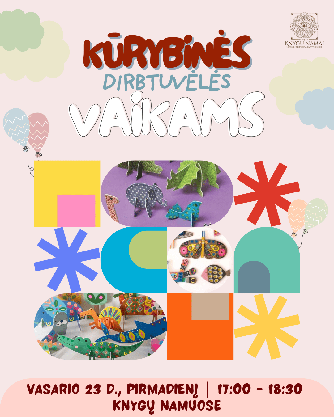 Vaikų kūrybinės dirbtuvės "GYVŪNAI, kurie pasakoja istorijas"