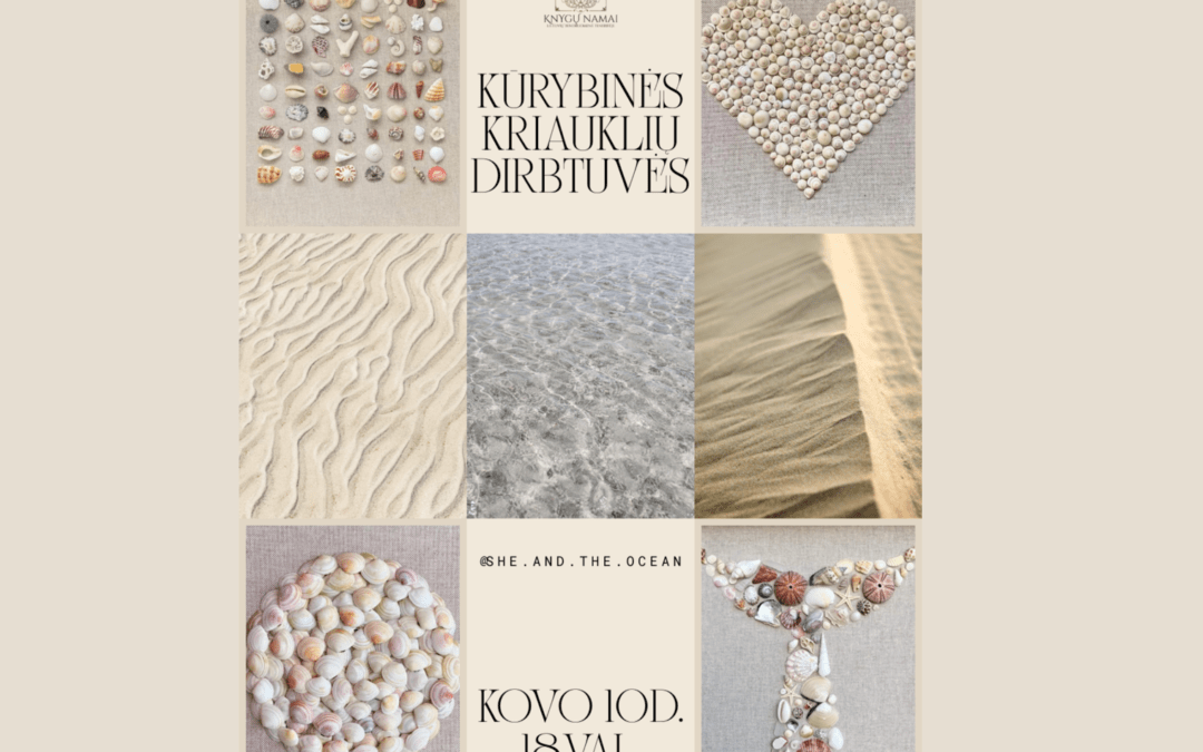 „Kai jūra tampa paveikslu” – kūrybinės kriauklių mozaikos dirbtuvės Knygų namuose | 2026-03-10