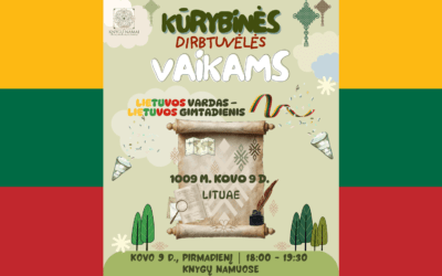 🎨 Lietuvos vardo gimtadienio paminėjimas  ir jo istorija: kūrybinės dirbtuvės Knygų namuose | 2026-03-09
