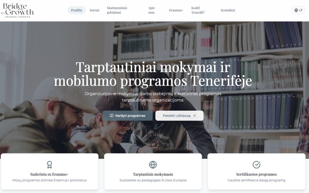 Tarptautiniai mokymai ir mobilumo programos Tenerifėje