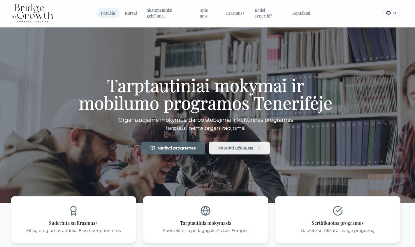 Erasmus kursai Tenerifeje