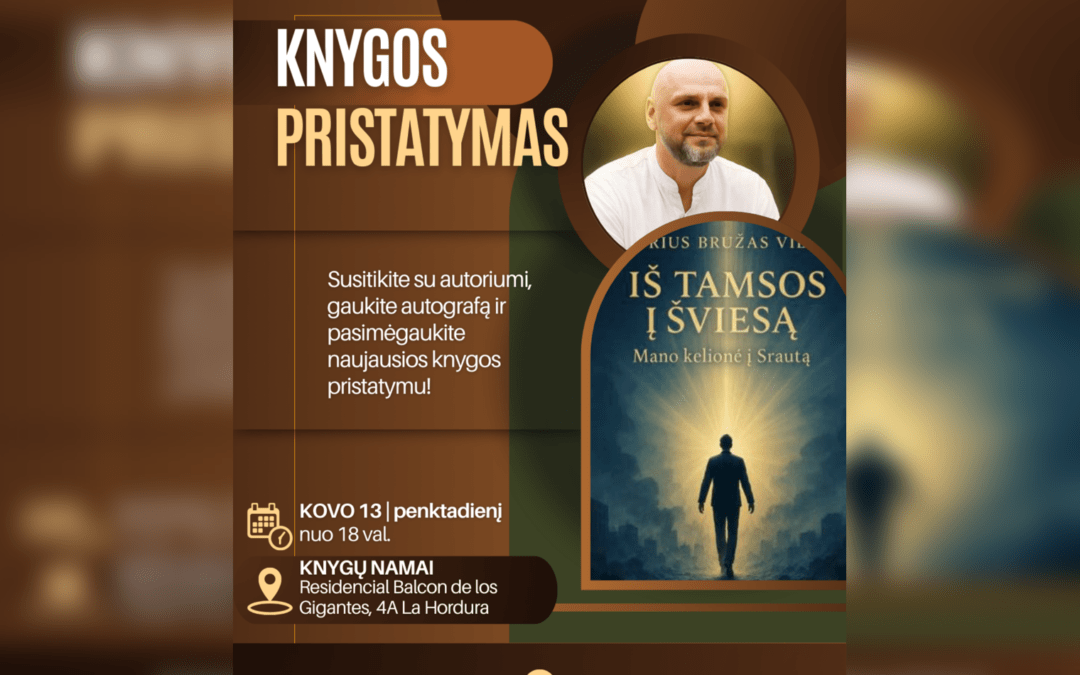 „Iš tamsos į šviesą”: jaukus ir atviras knygos pristatymo vakaras Knygų namuose | 2026-03-13