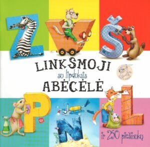 Linksmoji abėcėlė su lipdukais | Egidija Gritėnaitė